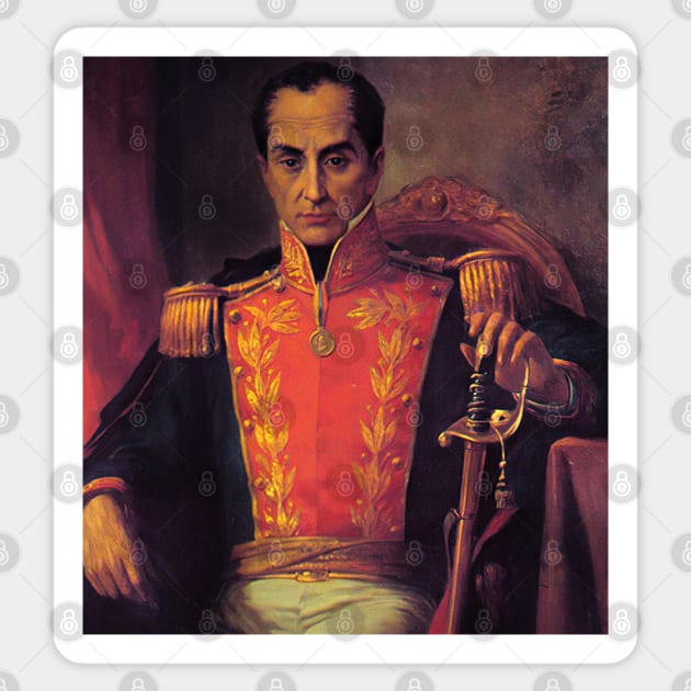 Simon Bolivar Sticker by ZenCloak